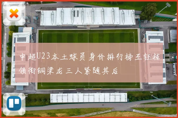 中超U23本土球员身价排行榜王钰栋领衔铜梁龙三人紧随其后